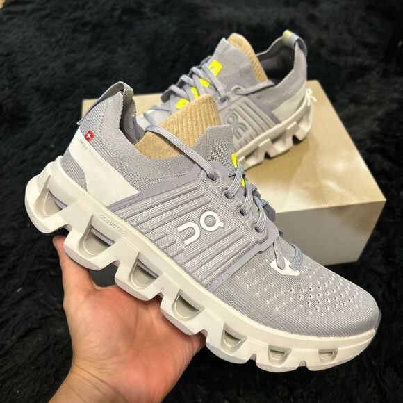 On CLOUDSWIFT lilac Wolf running athletic training lace up shoes sneakers sz8 - Picture 2 of 8